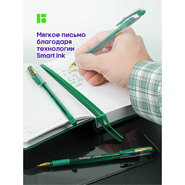 Ручка шариковая Berlingo "xGold" зеленая, 0,7мм, игольчатый стержень, грип фото Ручка шариковая Berlingo "xGold" зеленая, 0,7мм, игольчатый стержень, грип