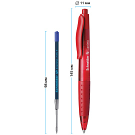 Ручка шариковая автоматическая Schneider "Suprimo" красная, 1,0мм, грип фото Ручка шариковая автоматическая Schneider "Suprimo" красная, 1,0мм, грип