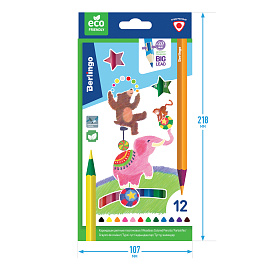 Карандаши цветные пластиковые Berlingo "Цирк", 12цв., заточен., картон, европодвес фото Карандаши цветные пластиковые Berlingo "Цирк", 12цв., заточен., картон, европодвес