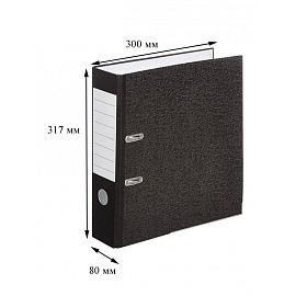 Папка-регистратор Attache 80 мм чёрная бумага