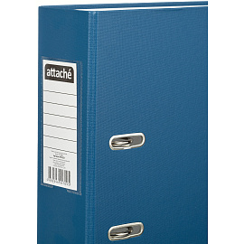 Папка-регистратор Attache Экономи 80 мм синяя бумвинил/бумага