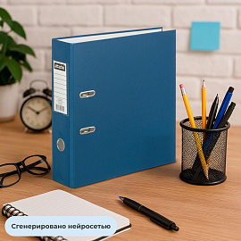 Папка-регистратор Attache Экономи 80 мм синяя бумвинил/бумага