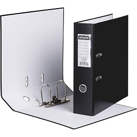 Папка-регистратор Attache Экономи 80 мм чёрная бумвинил/бумага