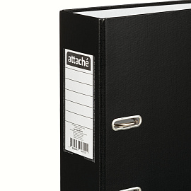 Папка-регистратор Attache Экономи 80 мм чёрная бумвинил/бумага