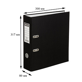 Папка-регистратор Attache Экономи 80 мм чёрная бумвинил/бумага