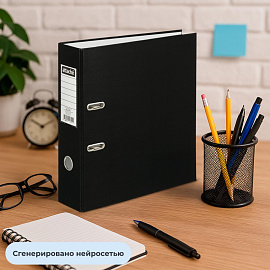 Папка-регистратор Attache Экономи 80 мм чёрная бумвинил/бумага