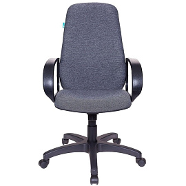 Кресло для руководителя Бюрократ CH-808AXSN серое (ткань, пластик) фото Кресло для руководителя Бюрократ CH-808AXSN серое (ткань, пластик)