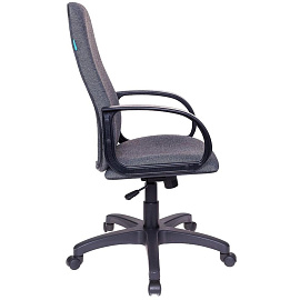 Кресло для руководителя Бюрократ CH-808AXSN серое (ткань, пластик) фото Кресло для руководителя Бюрократ CH-808AXSN серое (ткань, пластик)