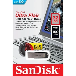 Флешка USB 3.0 32 ГБ Sandisk Ultra Flair 3.0 (SDCZ73-032G-G46)