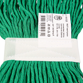 Насадка МОП для верёвочной швабры A-VM хлопок 70x15 см зелёная