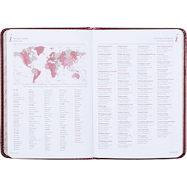 Ежедневник недатированный Attache Sidney Nebraska искусственная кожа A6+ 136 листов бордовый (золотистый обрез)