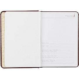 Ежедневник недатированный Attache Sidney Nebraska искусственная кожа A6+ 136 листов бордовый (золотистый обрез)