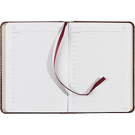 Ежедневник недатированный Attache Sidney Nebraska искусственная кожа A6+ 136 листов бордовый (золотистый обрез)