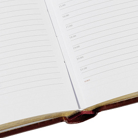 Ежедневник недатированный Attache Sidney Nebraska искусственная кожа A6+ 136 листов бордовый (золотистый обрез)