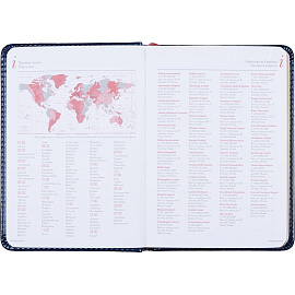 Ежедневник недатированный Attache Sidney Nebraska искусственная кожа A6+ 136 листов синий (золотистый обрез)