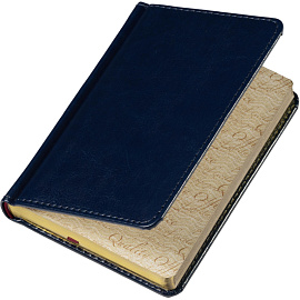 Ежедневник недатированный Attache Sidney Nebraska искусственная кожа A6+ 136 листов синий (золотистый обрез)