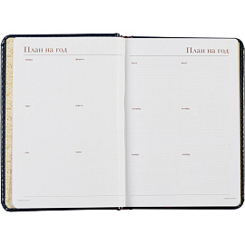 Ежедневник недатированный Attache Sidney Nebraska искусственная кожа A6+ 136 листов синий (золотистый обрез)