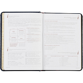 Ежедневник недатированный Attache Sidney Nebraska искусственная кожа A6+ 136 листов синий (золотистый обрез)