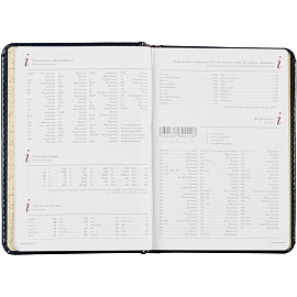 Ежедневник недатированный Attache Sidney Nebraska искусственная кожа A6+ 136 листов синий (золотистый обрез)