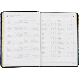 Ежедневник недатированный Attache Sidney Nebraska искусственная кожа A6+ 136 листов синий (золотистый обрез)