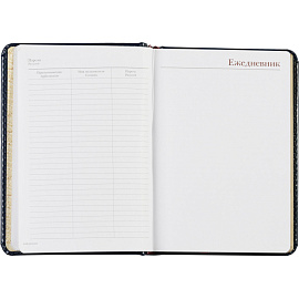 Ежедневник недатированный Attache Sidney Nebraska искусственная кожа A6+ 136 листов синий (золотистый обрез)