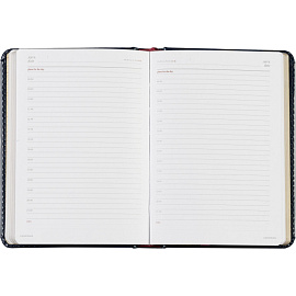 Ежедневник недатированный Attache Sidney Nebraska искусственная кожа A6+ 136 листов синий (золотистый обрез)