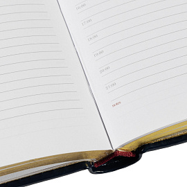 Ежедневник недатированный Attache Sidney Nebraska искусственная кожа A6+ 136 листов синий (золотистый обрез)