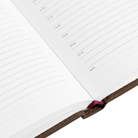 Ежедневник недатированный Attache Velvet искусственная кожа Soft Touch A5+ 136 листов коричневый