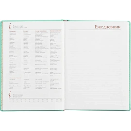 Ежедневник недатированный Attache Velvet искусственная кожа Soft Touch A5+ 136 листов ментоловый