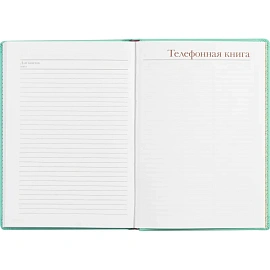 Ежедневник недатированный Attache Velvet искусственная кожа Soft Touch A5+ 136 листов ментоловый