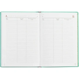 Ежедневник недатированный Attache Velvet искусственная кожа Soft Touch A5+ 136 листов ментоловый