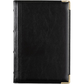 Ежедневник полудатированный Bruno Visconti Boss искусственная кожа A5+ 208 листов черный (золотистый обрез)