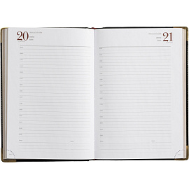 Ежедневник полудатированный Bruno Visconti Boss искусственная кожа A5+ 208 листов черный (золотистый обрез)