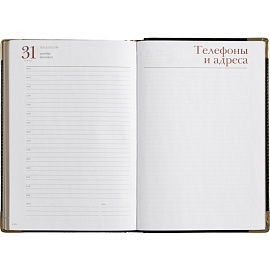 Ежедневник полудатированный Bruno Visconti Boss искусственная кожа A5+ 208 листов черный (золотистый обрез)