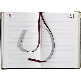 Ежедневник полудатированный Bruno Visconti Boss искусственная кожа A5+ 208 листов черный (золотистый обрез)