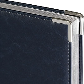 Ежедневник полудатированный Bruno Visconti Boss искусственная кожа A5+ 208 листов синий (серебристый обрез)