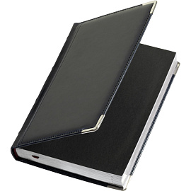 Ежедневник полудатированный Bruno Visconti Boss искусственная кожа A5+ 208 листов синий (серебристый обрез)