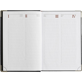 Ежедневник полудатированный Bruno Visconti Boss искусственная кожа A5+ 208 листов синий (серебристый обрез)