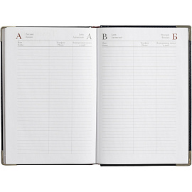 Ежедневник полудатированный Bruno Visconti Boss искусственная кожа A5+ 208 листов синий (серебристый обрез)