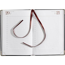 Ежедневник полудатированный Bruno Visconti Boss искусственная кожа A5+ 208 листов синий (серебристый обрез)