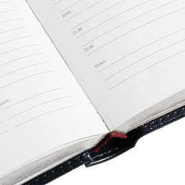 Ежедневник полудатированный Bruno Visconti Boss искусственная кожа A5+ 208 листов синий (серебристый обрез)