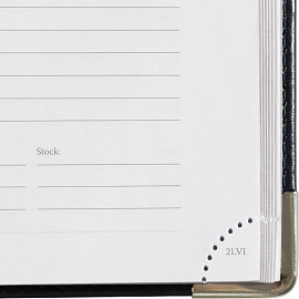 Ежедневник полудатированный Bruno Visconti Boss искусственная кожа A5+ 208 листов синий (серебристый обрез)