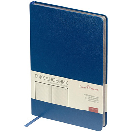 Ежедневник недатированный Bruno Visconti Megapolis искусственная кожа A4 160 листов синий (серебристый обрез)