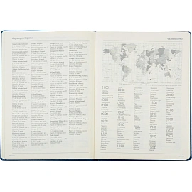 Ежедневник недатированный Bruno Visconti Megapolis искусственная кожа A4 160 листов синий (серебристый обрез)