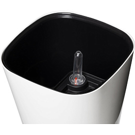 Горшок для цветов с автополивом Техоснастка Комфорт 3 л с внутренней вставкой 1.7 л белый (17x16.5 см)