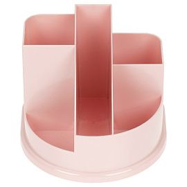 Настольная подставка СТАММ "Авангард", пластиковая, розовая фото Настольная подставка СТАММ "Авангард", пластиковая, розовая