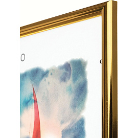 Рамка Зебра А4 21x30 см пластиковый багет 14 мм золотистая (PS 515)