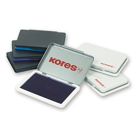 Подушка штемпельная настольная Kores синяя 70x110 мм