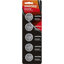 Батарейка CR2450 Smartbuy таблетка (5 штук в упаковке)