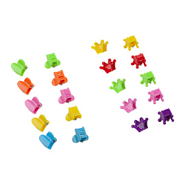 Заколки для волос MESHU, неоновые мини-крабики, 1см, 10шт., европодвес фото Заколки для волос MESHU, неоновые мини-крабики, 1см, 10шт., европодвес